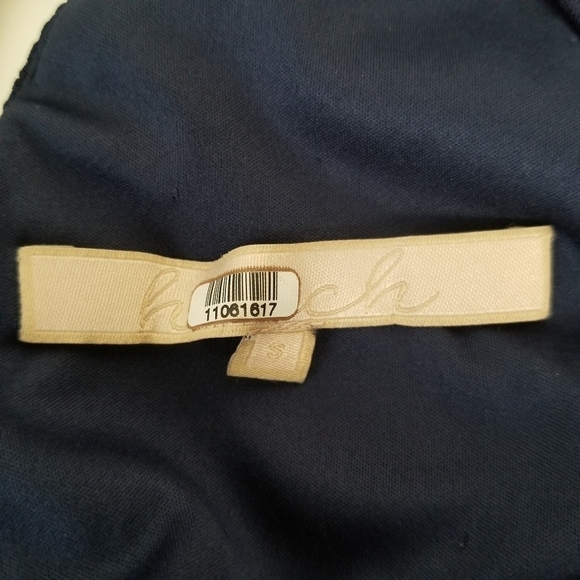 Hutch Sleeveless Navy Blue Textured Midi Dress Size S  Keyhole Closure Stretch - Picture 12 of 13